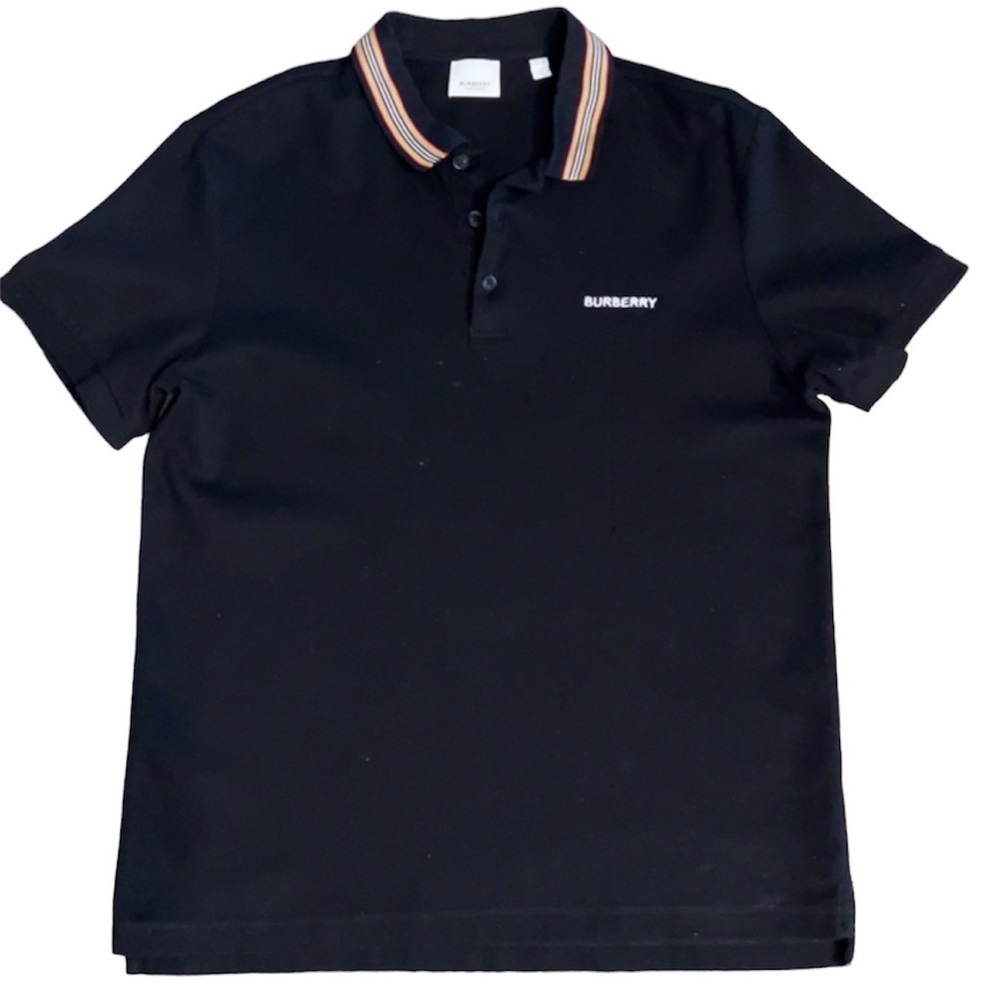 burberry men short sleeve polo shirt large